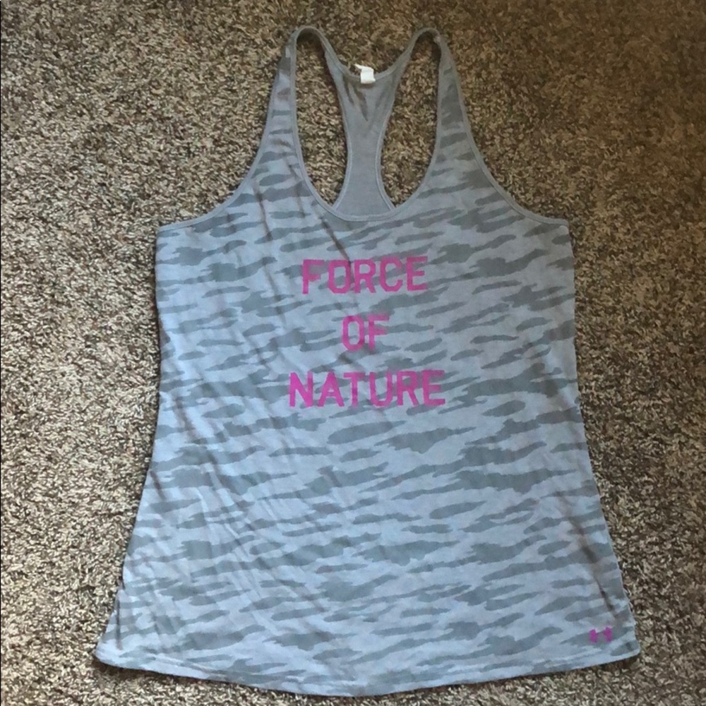 Gray Camo Under Armour Tank